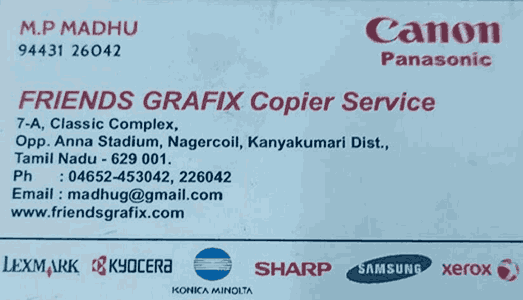 Friends Grafix Xerox Machine Dealers in Nagercoil